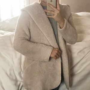 Plush Fuzzy Hooded Jacket